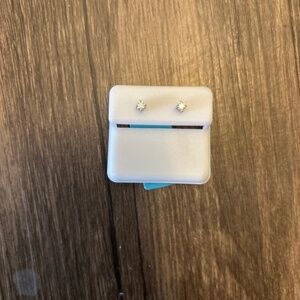 Moissanite Stud Earrings – 0.22 Carat Each, Sterling Silver, twist backs secure